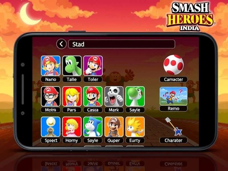 Smash Heroes India character selection screen