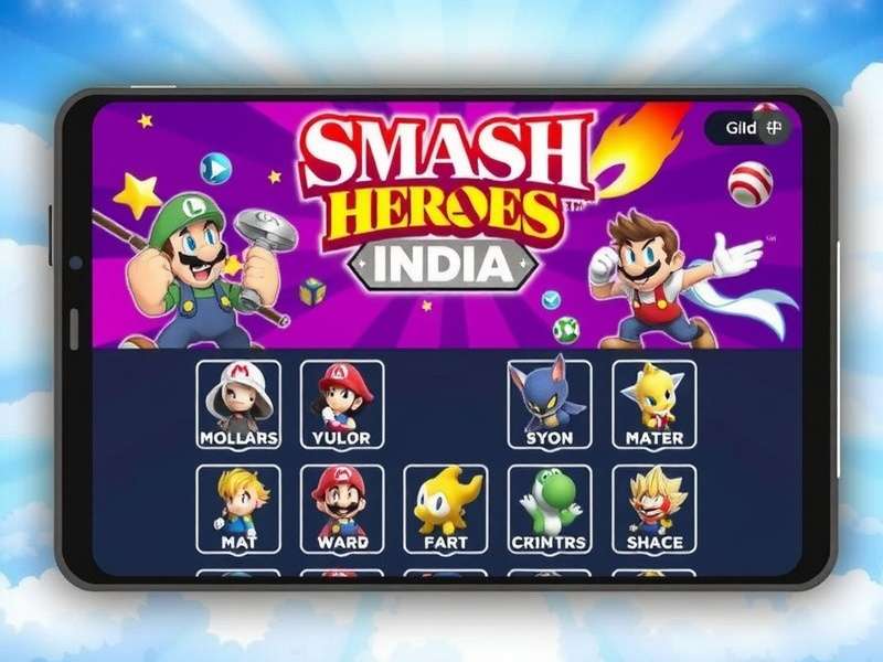 Smash Heroes India download page on mobile